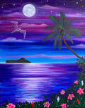 Makapu Hawaii art moonlight 