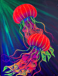 Double jellyfish painting