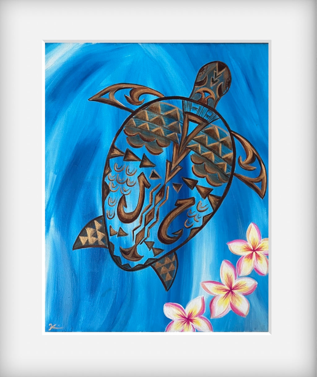 Hawaiian honu art print