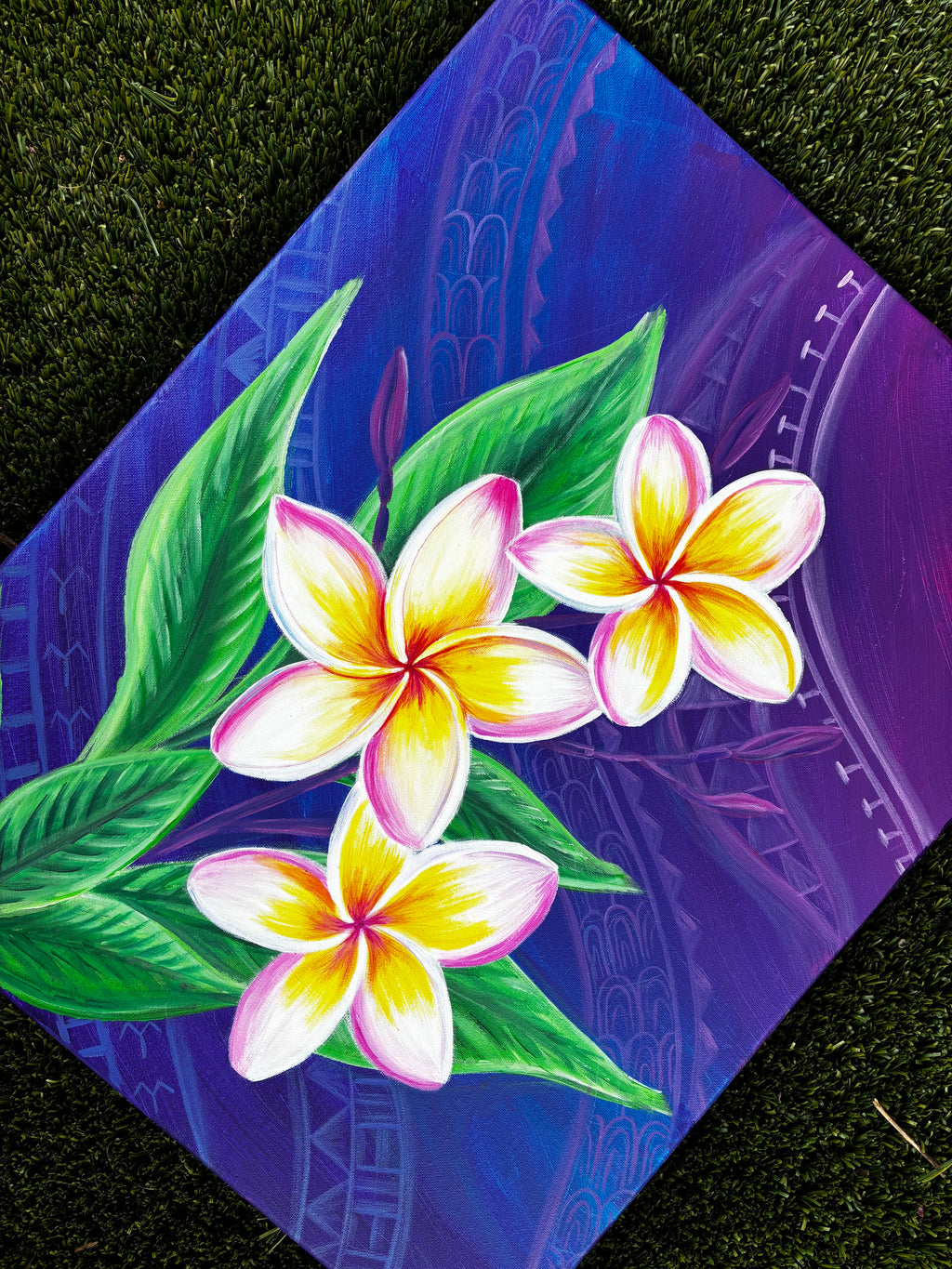 Hawaiian plumeria painting