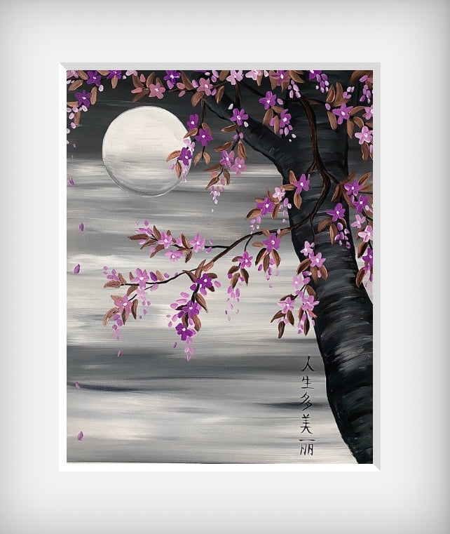 Cherry blossom art print Japanese 