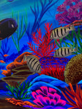 Blacklight original reef scene painting