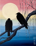 Japanese crows black birds