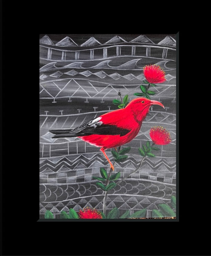 I’iwi bird art print 