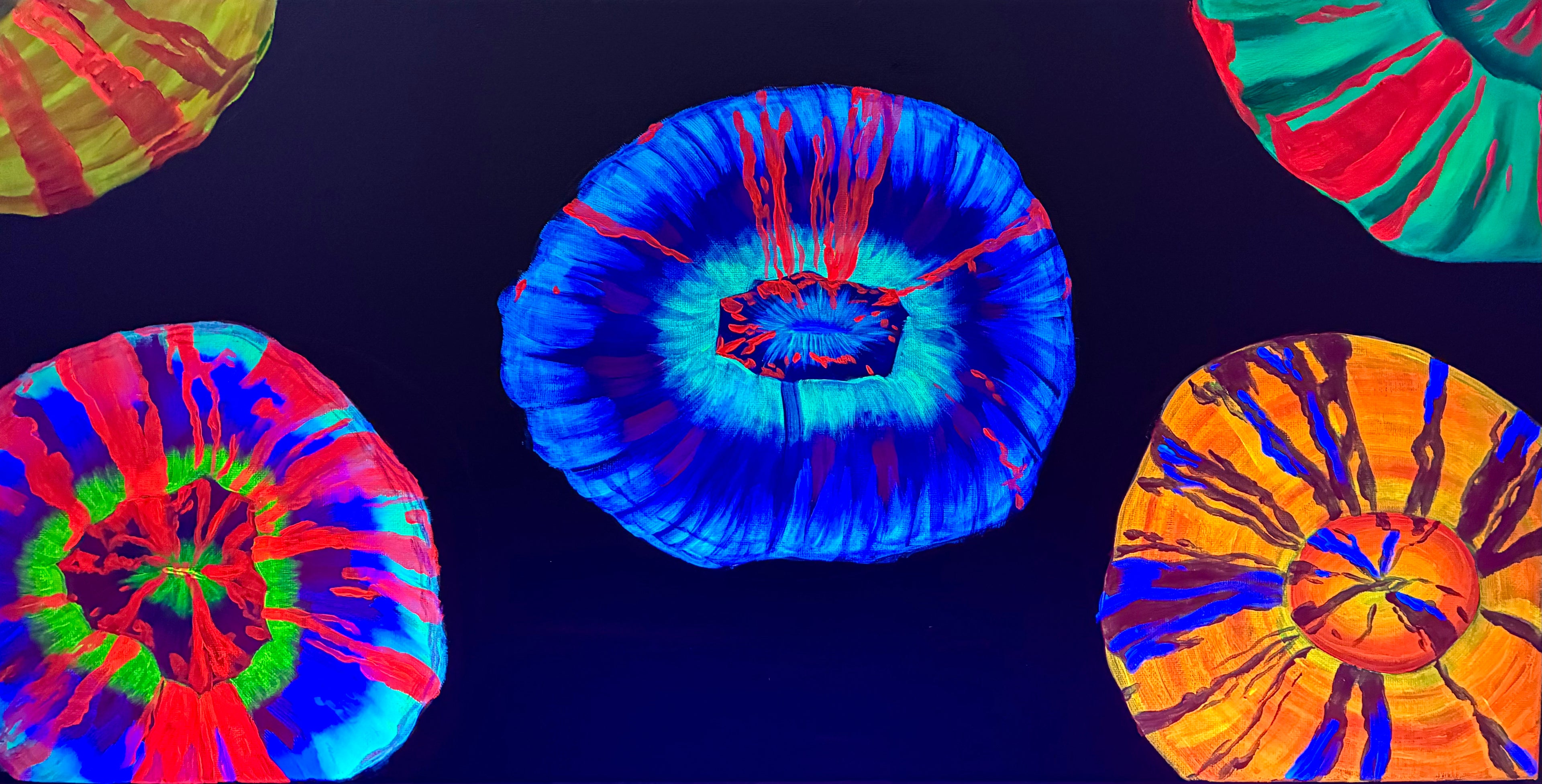 Scolymia  blacklight painting