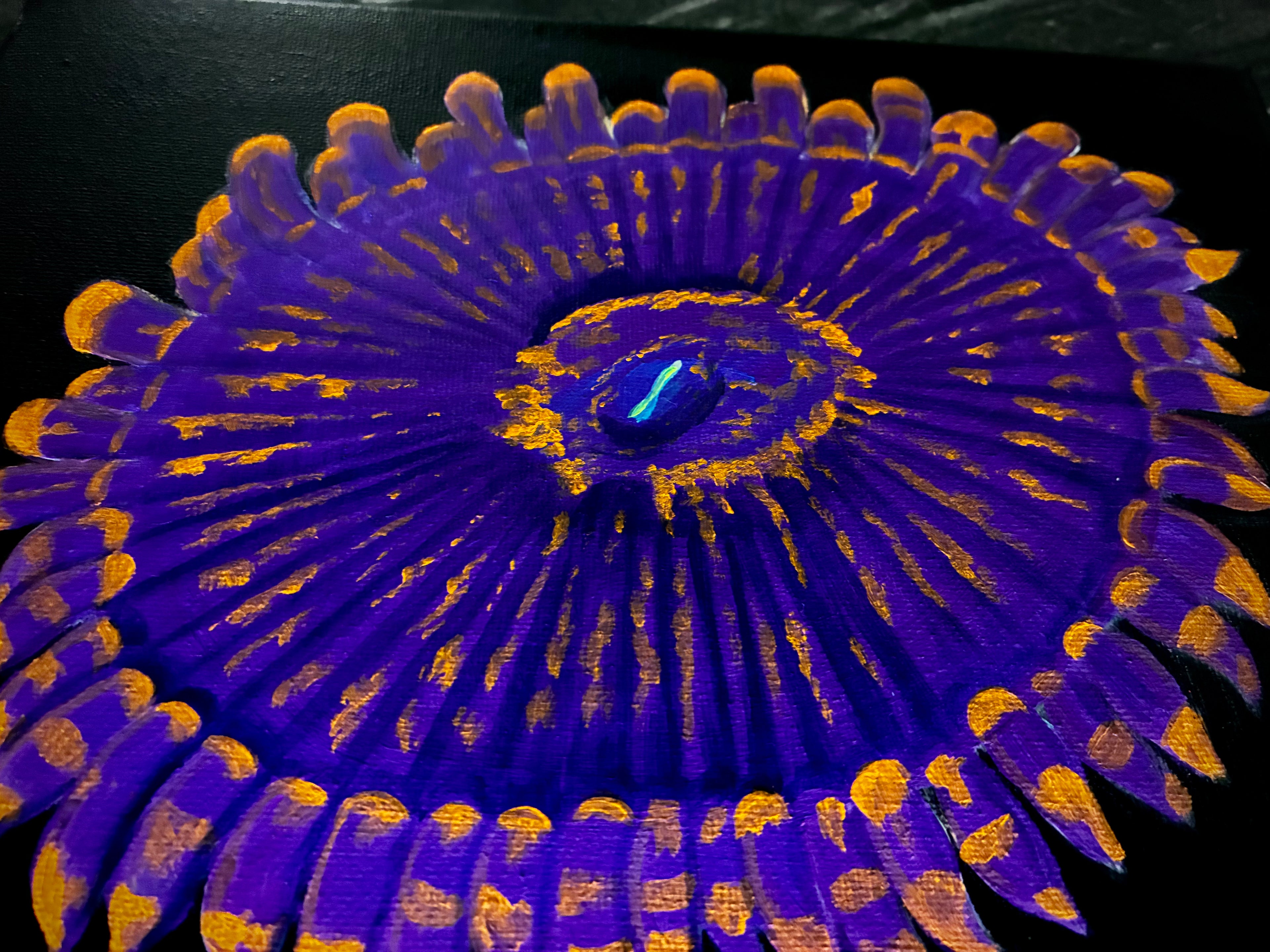 Blacklight Zoanthid painting