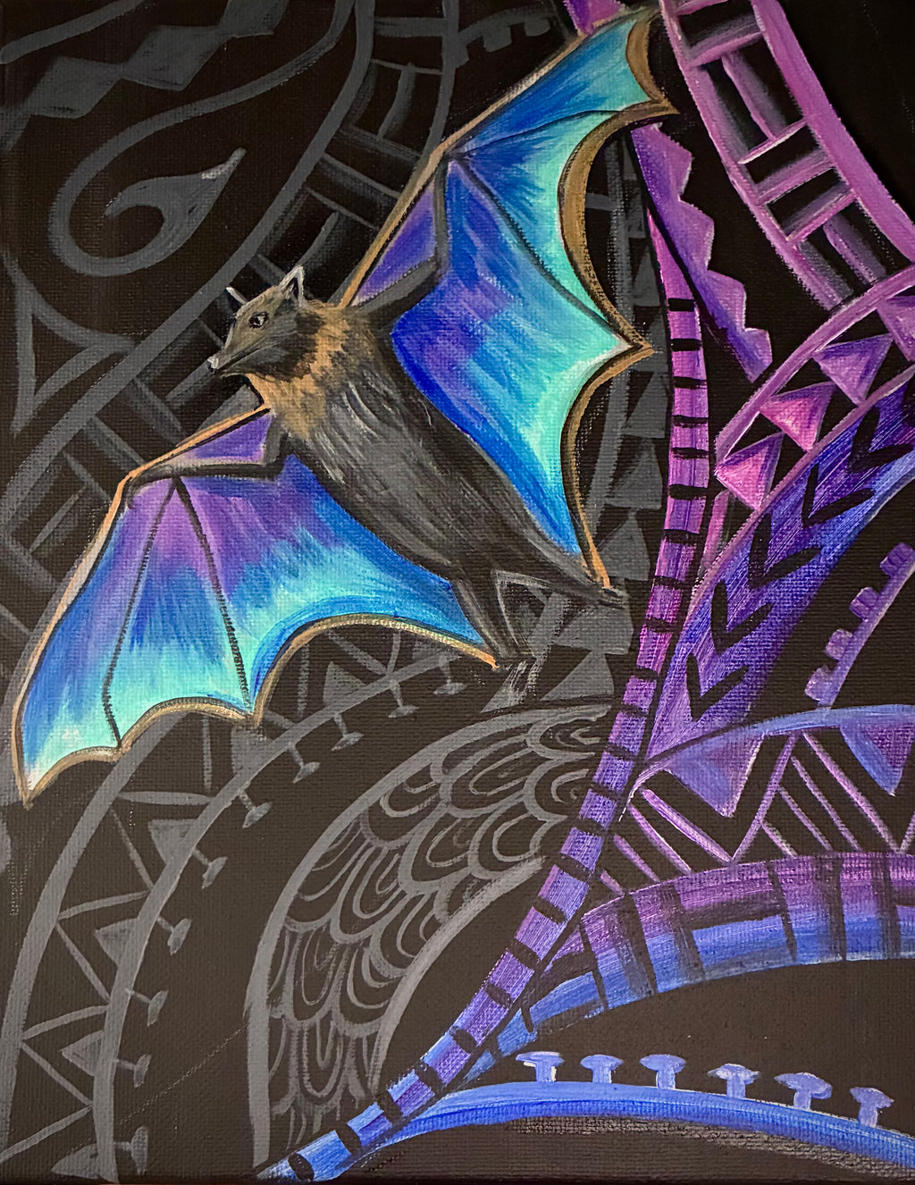 ʻŌpeʻapeʻa Native Hawaiian Bat art