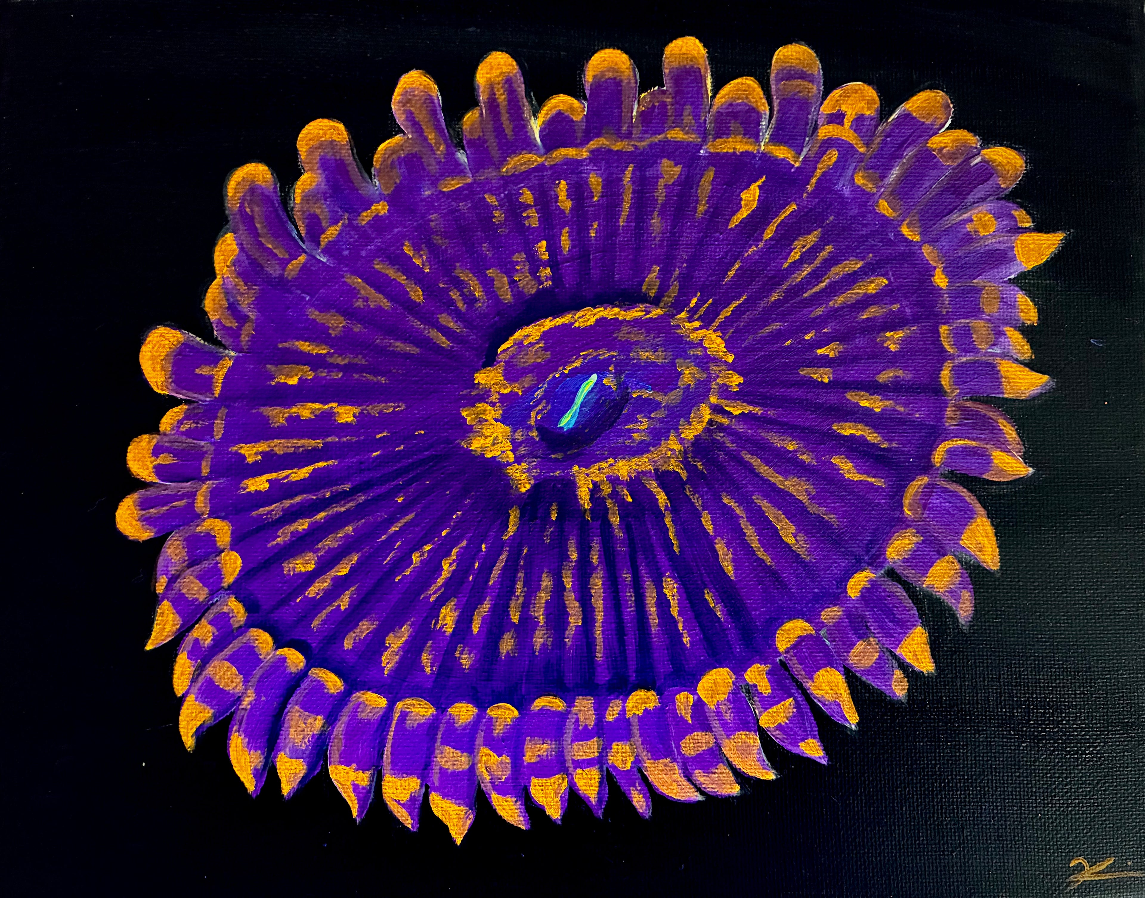 Blacklight Zoanthid painting