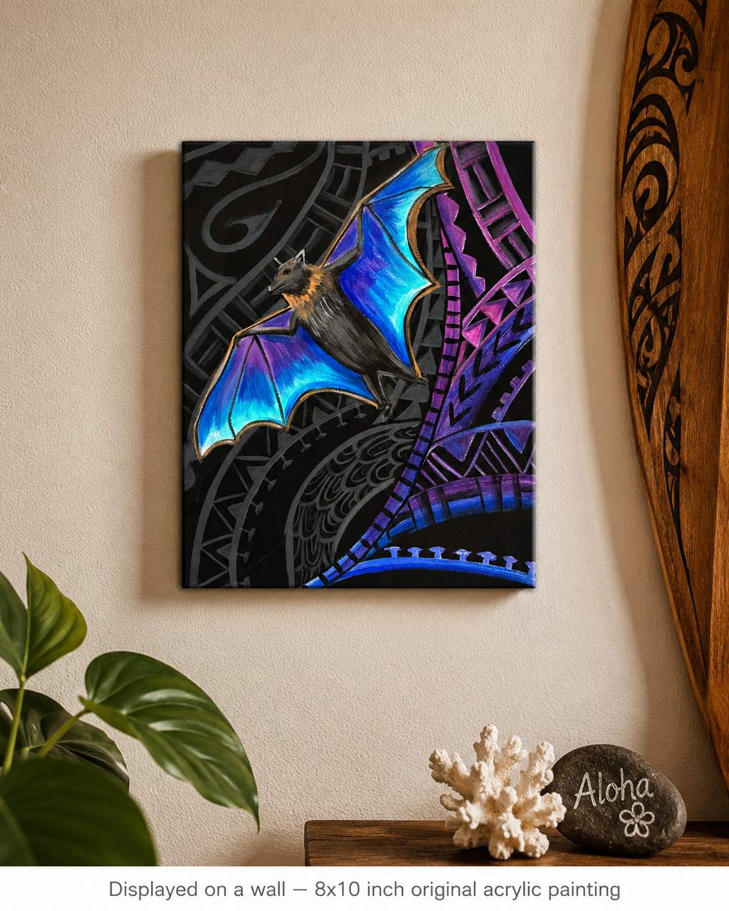 ʻŌpeʻapeʻa Native Hawaiian Bat art