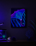 Marshallese Tribal black light original manta ray painting