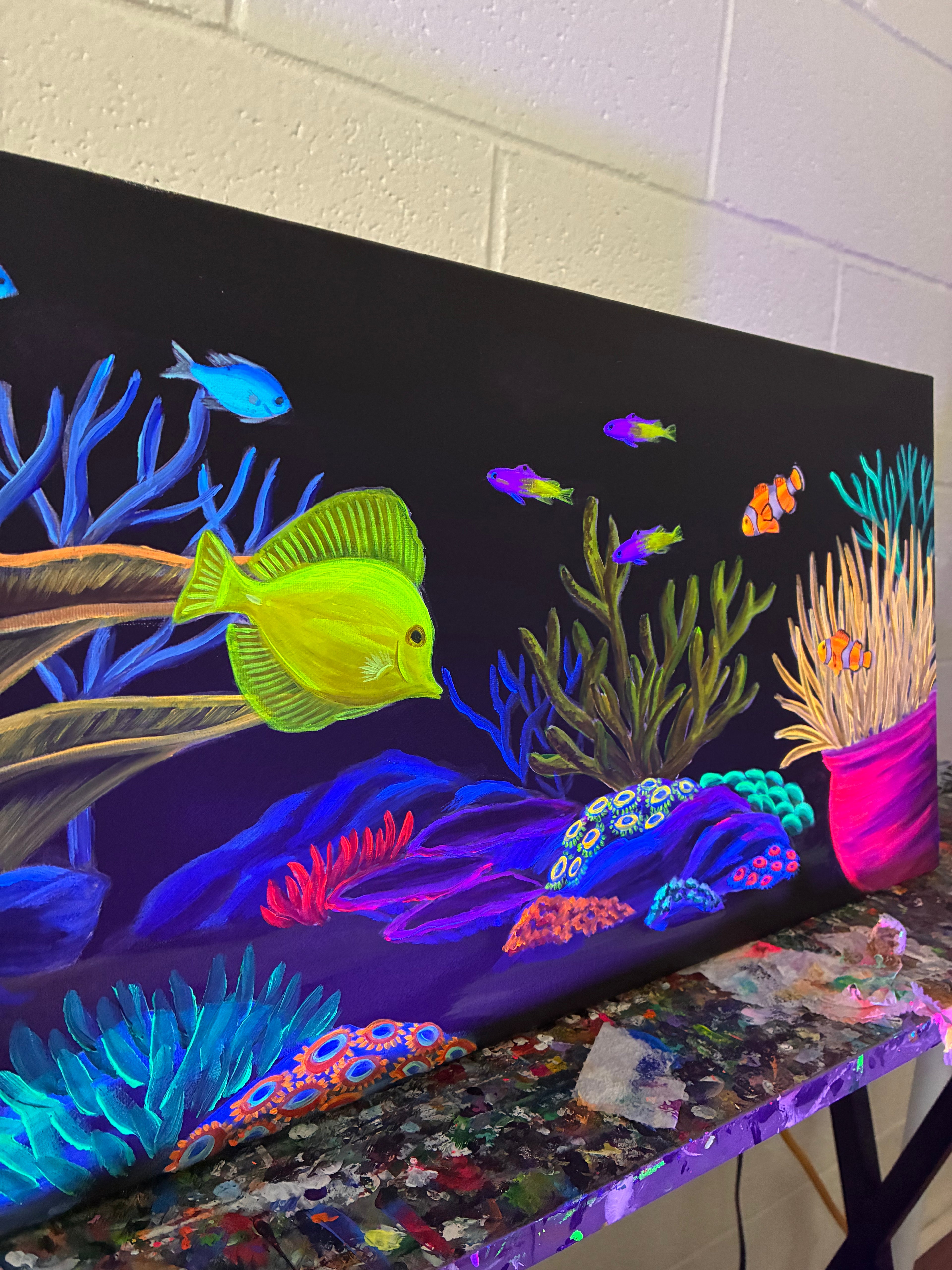 12x24 reef scene original painting