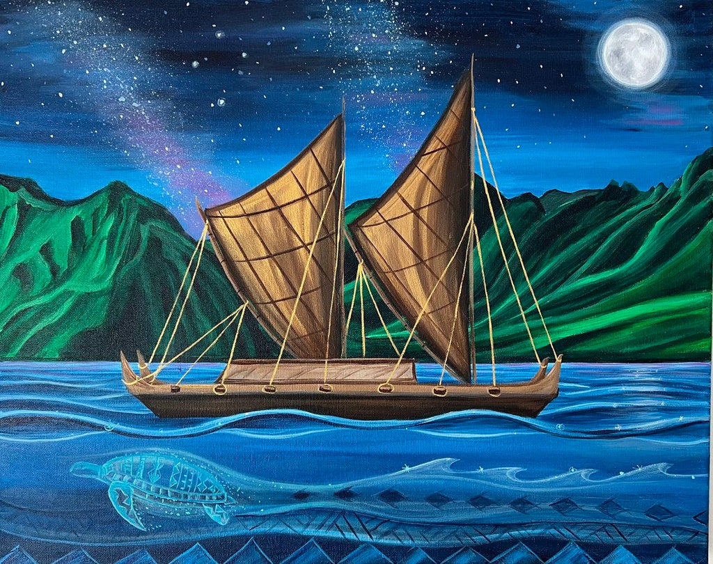 Hokulea art painting Hawaii you navigation