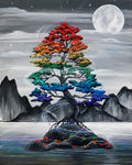 Rainbow Bonsai tree art