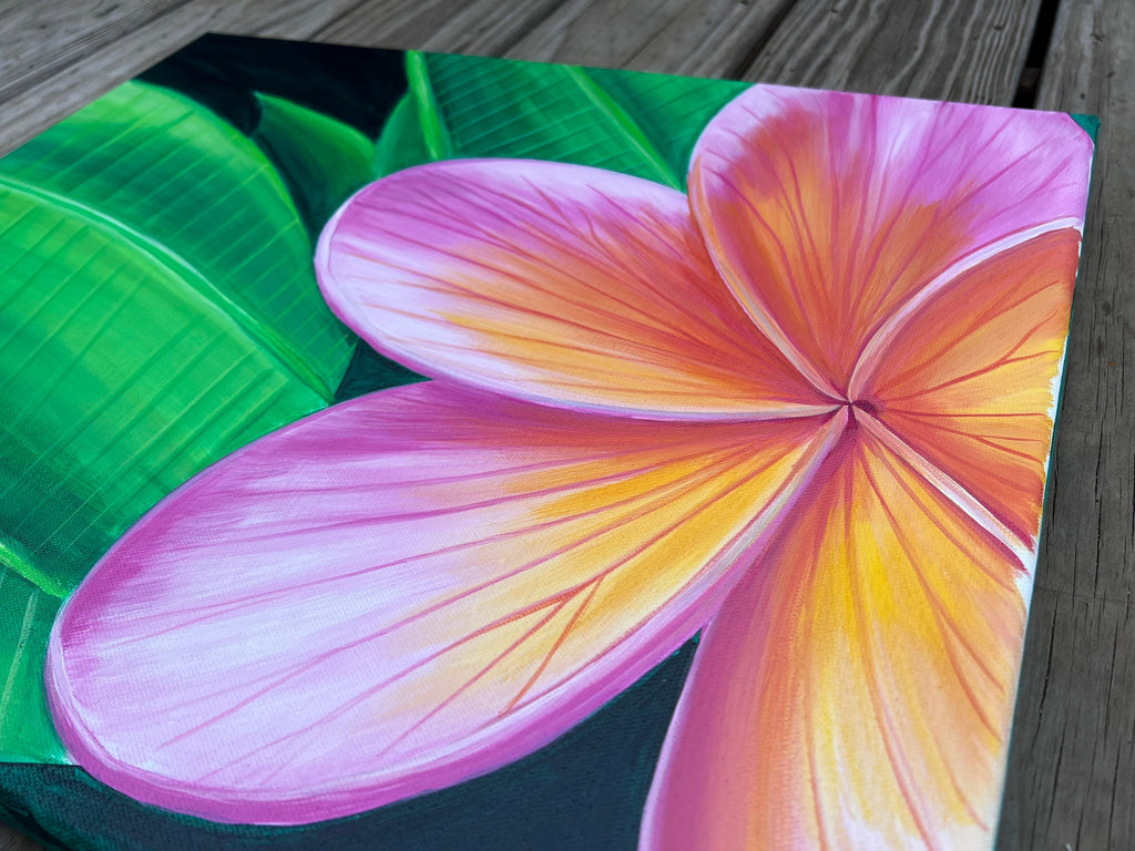 Hawaiian plumeria side view