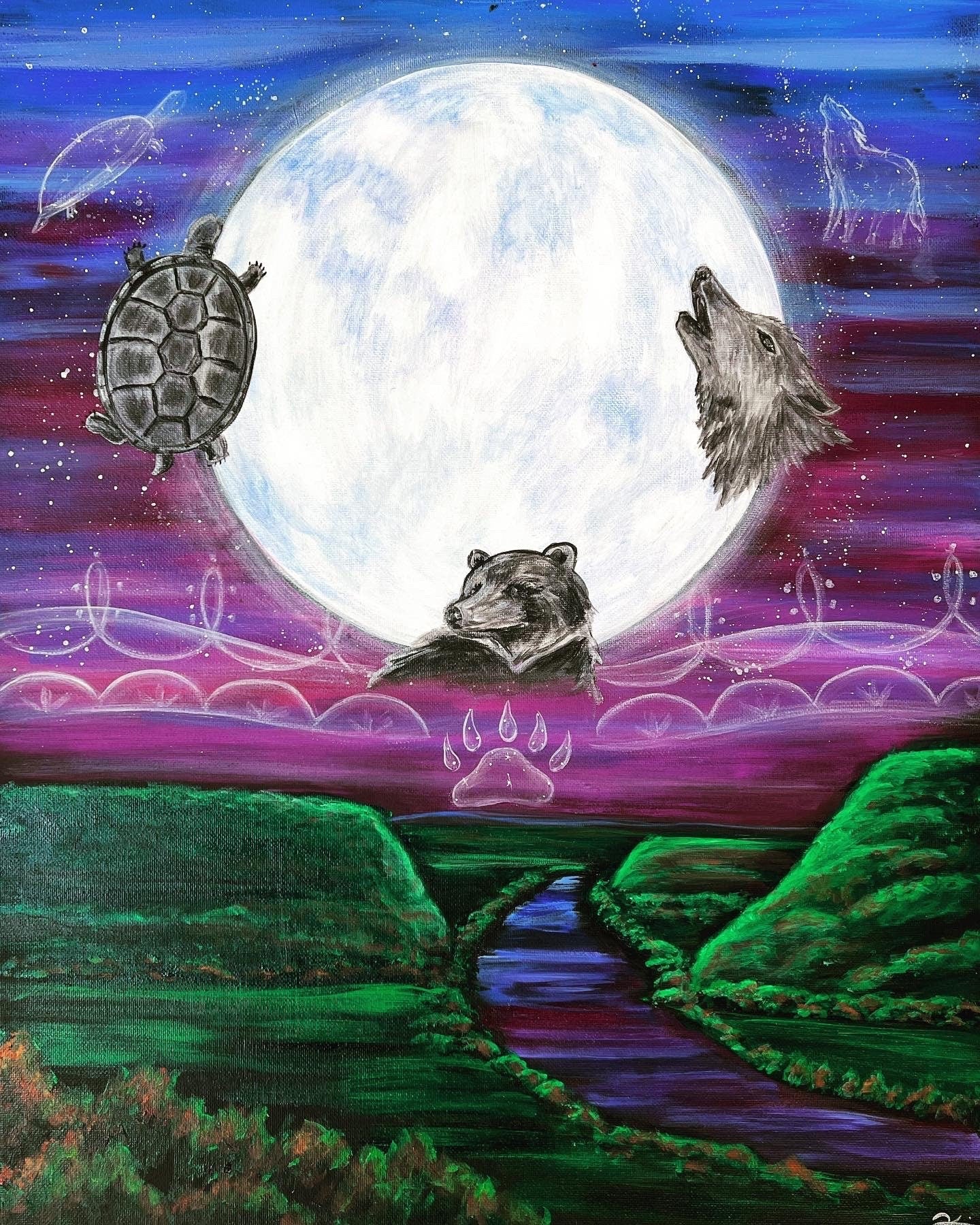 Mohawk native 3 clans art